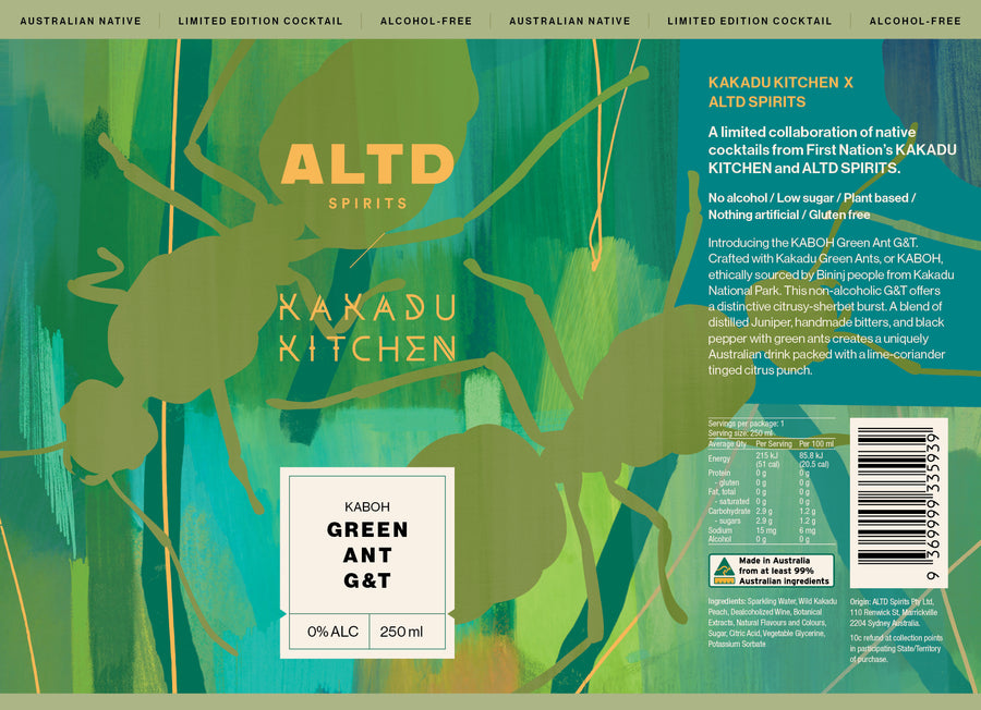 ALTD x KAKADU | Kaboh (Green Ant) G&T | Limited Edition | 250mL